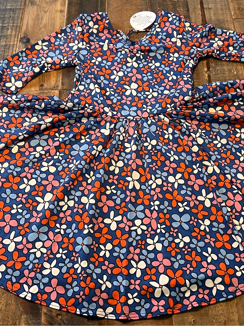 Dot Dot Smile size 5/6 girls blue floral Ballerina twirl dress new